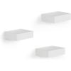 Umbra Showcase Floating Shelves (Set of 3), Gallery Style Display for Small Objects and More, White(White)
