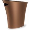 Umbra Skinny Sleek & Stylish Bathroom Trash Can, Small Garbage Can, Wastebasket for Narrow Spaces at Home or Office, 2 Gallon Capacity, Bronze(Bronze)