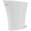 Umbra Skinny Sleek & Stylish Bathroom Trash Can, Small Garbage Can, Wastebasket for Narrow Spaces at Home or Office, 2 Gallon Capacity, Bronze(Metallic-white)