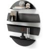 Umbra Solis Decorative Floating Shelf – Set of 4 Wall-Mount Shelves to Display Small Objects and Artwork, Black(Black)