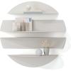 Umbra Solis Decorative Floating Shelf – Set of 4 Wall-Mount Shelves to Display Small Objects and Artwork, Black(Stone)