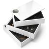 Umbra Spindle Jewlery Box, Stacked Jewelry Box with Three Compartments, High-gloss Finish, White(7.5 x 4.5 x 5 inches)