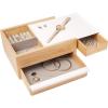 Umbra Stowit Jewelry Box – Modern Keepsake Storage Organizer with Hidden Compartment Drawers for Ring, Bracelet, Watch, Necklace, Earrings, and Accessories, Black/Walnut(White/Natural)