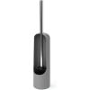 Umbra Touch Toilet Brush with Holder/Stand – Durable, Slim Cleaning Tool with Dense Bristles – Removes Stubborn Stains, White(Gray)