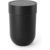 Umbra Touch Trash Can, Small 1.6-Gallon Garbage Bin with Swing Lid, Waste Basket for Bathroom or Office, Black(Black)