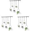 Umbra Triflora Hanging Planter for Window, Indoor Herb Garden, Set of 3, White/Brass(White/Black)