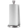 Umbra Tug One-Handed-Tear Modern Paper Towel Holder, Black(Nickel)