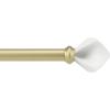 Umbra Tula Modern 1-Inch Curtain Rod, Includes 2 Matching Finials, Brackets & Hardware, 42 to 120-Inch, 120″, Gold