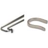 Umbra Twilight Double Curtain Rod Set, 48-88″, Nickel and Basic Curtain Drapery Holdback for Window, Silver/Nickel
