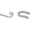Umbra Twilight Single Curtain Rod Set – Wrap Around Design is Ideal for Blackout or Room Darkening Panels, 48-88, Nickel & 242731-782-REM Basic Curtain Drapery Holdback for Window, Silver/Nickel(Nickel)