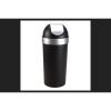 Umbra Venti 16-Gallon Swing Top Kitchen Trash Can Large, 35-inch Tall Garbage Can for Indoor, Outdoor or Commercial Use, Black/Nickel