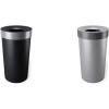 Umbra Venti Swing-Top 16.5-Gallon Kitchen Trash Can, 35-Inch Tall, Pewter(Black/Nickel)