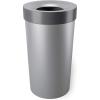 Umbra Vento Kitchen Trash Can with Open Top, Large 16-Gallon (62 L) Capacity, Sand(Grey-Nickel)
