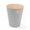 Umbra Woodrow 2-Gallon Modern Wooden Trash Can Wastebasket, Attractive Bin for Garbage or Recycling, Suitable for Home or Office, Grey/Natural(grey)