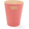 Umbra Woodrow 2-Gallon Modern Wooden Trash Can Wastebasket, Attractive Bin for Garbage or Recycling, Suitable for Home or Office, Natural(Coral Pink)