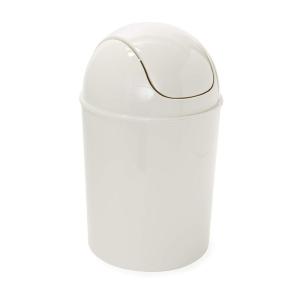 Umbra 1.25 Gallon Mini Waste Can with Removable Swing-Top Lid – Small Garbage Bin for Kitchen, Bathroom, Bedroom, Office – Compact Trash Can Fit Under Tables & Counters – Linen(Linen)