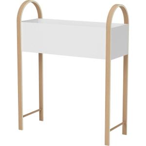 Umbra Bellwood Freestanding Planter, Elevated Garden Bed, Raised Storage Box, White/Natural