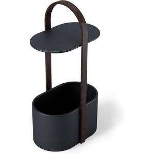 Umbra Bellwood Side Table with Storage and Cable Management, White(Black/Walnut)