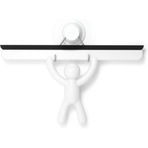 Umbra Buddy Bathroom Squeegee for Shower, Mirror, Window – Adhesive Storage Hook Included