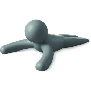 Umbra Buddy Door Stop, Heavy-Duty and Flexible, Soft-Touch Finish, Protects Your Floors, Grey(Single-Pack)