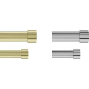 Umbra Cappa 66 to 120-Inch Brass and Nickel Double Curtain Rod Set with Matching Finials and Hardware