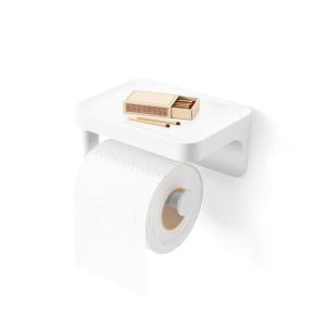 Umbra Flex Adhesive Toilet Paper Holder & Shelf, White