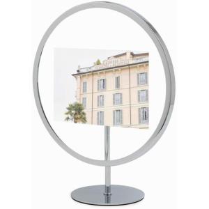 Umbra Infinity Picture Frame, Floating Photo Display for Desk or Wall, 5X7, MAT BRAS(Chrome)