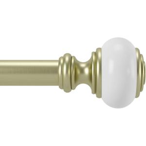 Umbra Marbello Curtain Rod for Window, 36 to 72-Inches, Pewter(Brass)