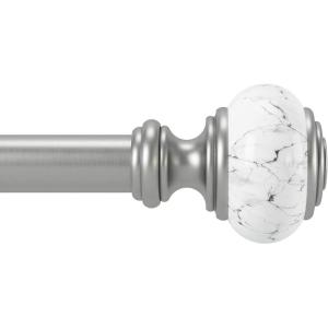 Umbra Marbello Curtain Rod for Window, 36 to 72-Inches, Pewter(Nickel/Steel)