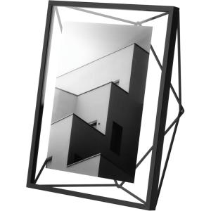 Umbra Prisma 4×6 Picture Frame, Metal Floating Wall or Desk Photo Display for Pictures, Art, Illustrations, and More, Chrome(Black)