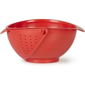 Umbra Rinse Bowl and Strainer, Black(Red)