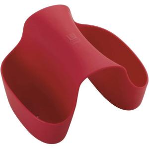 Umbra Saddle Sink Caddy – Flexible Rubber Organizer for Double Kitchen Sink, Storage for Dish Sponge, Scouring Pads and More, Black (330210-040)(Red)