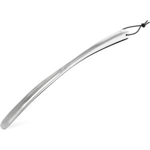 Umbra Shoehorn Premium Silver Long-Handled Metal 18 Inch Horn Stick for Men, Women, Kids, Boots Stainless Steel Heavy-Duty Shoes Remover, Aluminum, 0.4 x 0.4 x 0.4