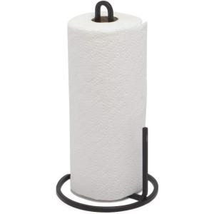 Umbra Squire Free-Standing Counter-Top Paper Towel Holder for Kitchen or Bathroom, Modern Metal Design Looks Like Cast Iron, Black