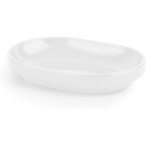 Umbra Step Dish for Bathroom-Contemporary, Practical Molded Oval Soap Bar Holder for Bath Sink-Nicely Fits Into Amenity Tray-Easy to Clean, Highly Durable, White(Soap Dish)