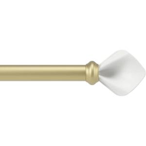 Umbra Tula Modern 1-Inch Curtain Rod, Includes 2 Matching Finials, Brackets & Hardware, 42 to 120-Inch, 120″, Gold