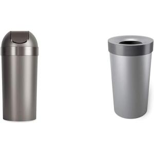 Umbra Venti Swing-Top 16.5-Gallon Kitchen Trash Can, 35-Inch Tall, Pewter(Pewter)