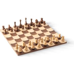 Umbra Wobble Chess Set, Walnut(Wobble)