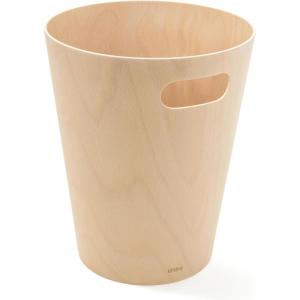 Umbra Woodrow 2-Gallon Modern Wooden Trash Can Wastebasket, Attractive Bin for Garbage or Recycling, Suitable for Home or Office, Natural(Natural)