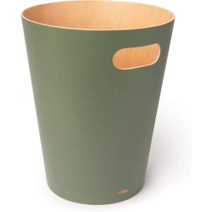 Umbra Woodrow 2-Gallon Modern Wooden Trash Can Wastebasket, Attractive Bin for Garbage or Recycling, Suitable for Home or Office, Natural(Spruce)