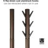 Umbra Flapper Coat Rack, Clothing Hanger, Umbrella Holder, and Hat Organizer, Great for Entryway, Black/Walnut (320361-048)(Black/Walnut)