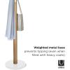Umbra Flapper Coat Rack, Clothing Hanger, Umbrella Holder, and Hat Organizer, Great for Entryway, Black/Walnut (320361-048)(White/Natural)