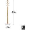 Umbra Flapper Coat Rack, Clothing Hanger, Umbrella Holder, and Hat Organizer, Great for Entryway, Black/Walnut (320361-048)(White/Natural)