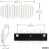 Umbra Picket Coat Rack with 8 Hooks – Walnut Wall-Mounted Coat Rack with Flip-Down Wooden Hooks, Real Pine Wood Decorative Wall Storage for Jackets, Hats, Scarves, Bags, Entryway, Bedroom Living Room(White)