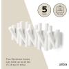 Umbra Picket Coat Rack with 8 Hooks – Walnut Wall-Mounted Coat Rack with Flip-Down Wooden Hooks, Real Pine Wood Decorative Wall Storage for Jackets, Hats, Scarves, Bags, Entryway, Bedroom Living Room(White)