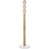 Umbra Flapper Coat Rack, Clothing Hanger, Umbrella Holder, and Hat Organizer, Great for Entryway, Black/Walnut (320361-048)(White/Natural)