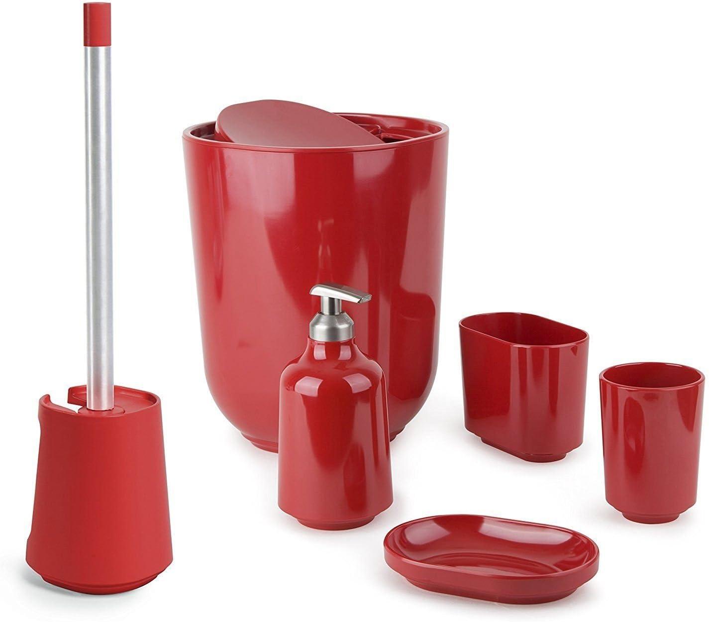 image:imageUmbra Step SwingTop Waste Can BlackRed
