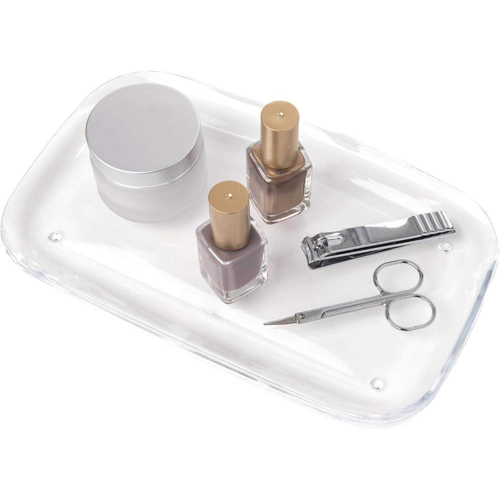 image:imageUmbra Droplet Tray Jewelry DisplayHolder Bathroom AccessoryAmenity Holder Clear Acrylic Looks Like Glass98 x 59 x 08