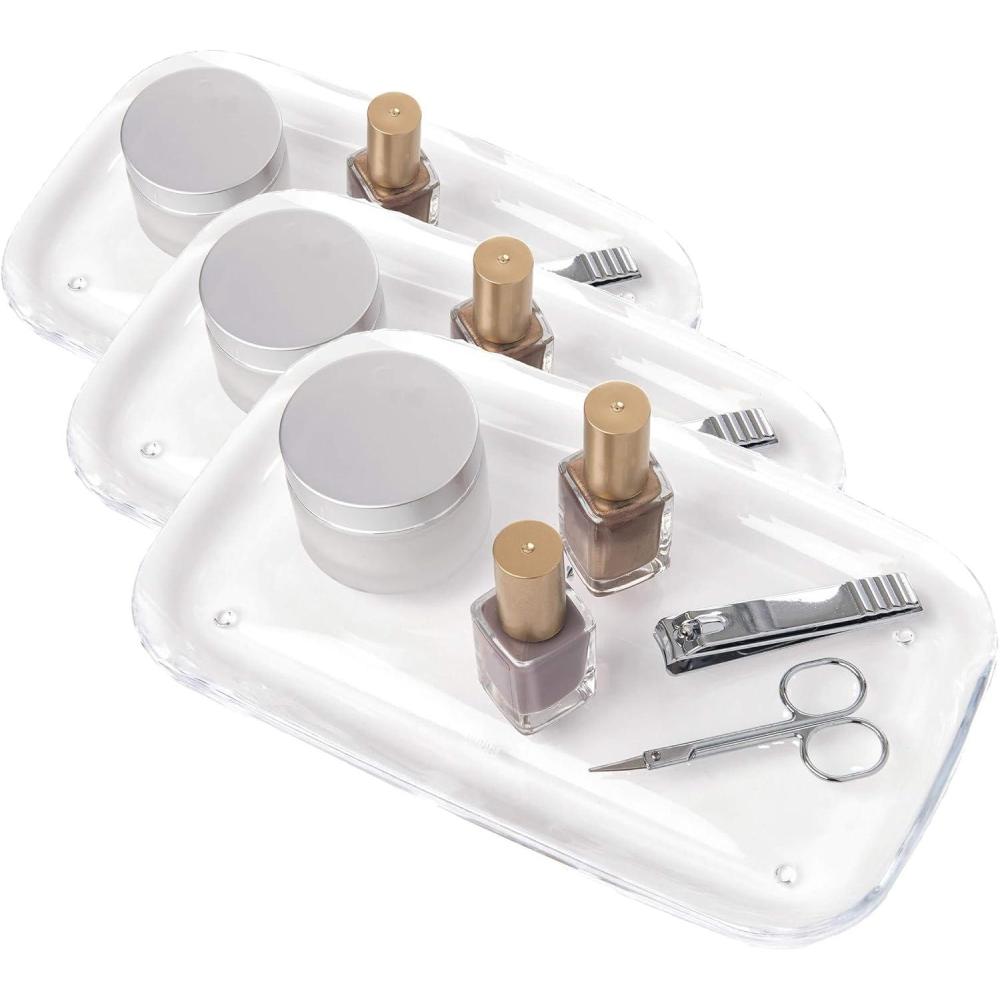 image:imageUmbra Droplet Tray Jewelry DisplayHolder Bathroom AccessoryAmenity Holder Clear Acrylic Looks Like Glass98 x 59 x 08 Pack of 3