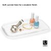 Umbra Droplet Tray Jewelry Display/Holder, Bathroom Accessory/Amenity Holder – Clear Acrylic, Looks Like Glass(9.8″ x 5.9″ x 0.8″)